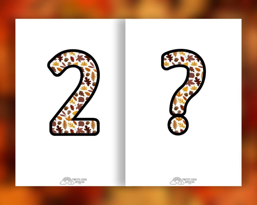 Autumn Fall Bulletin Board Set | printable display | bulletin | letters numbers symbols | classroom | print and cut