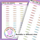 Week Headings - 8 Weeks for Terms- Teacher Educator Planner Stickers Rainbow UK - 1 Sheet - Block and Handwritten Cursive