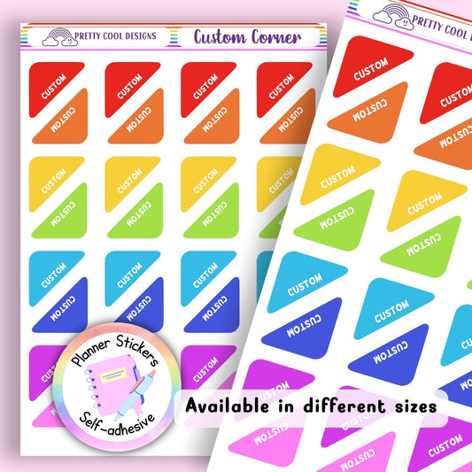 Personalised Corner Planner Stickers