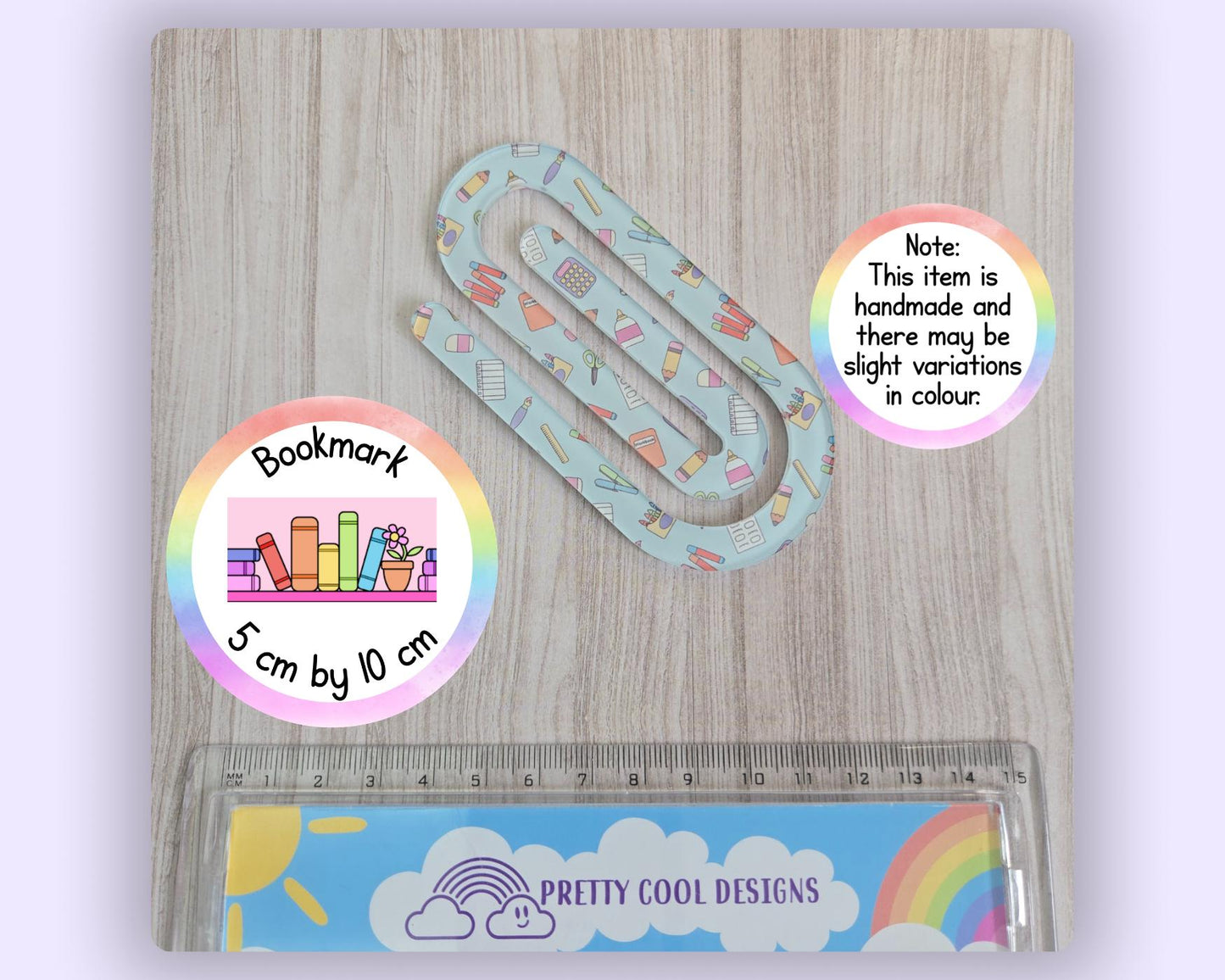 Jumbo Paperclip Bookmark Hand drawn Stationery Supplies Pattern