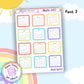 2027 Monthly Planner Stickers, Pastel Bullet Journal Stickers