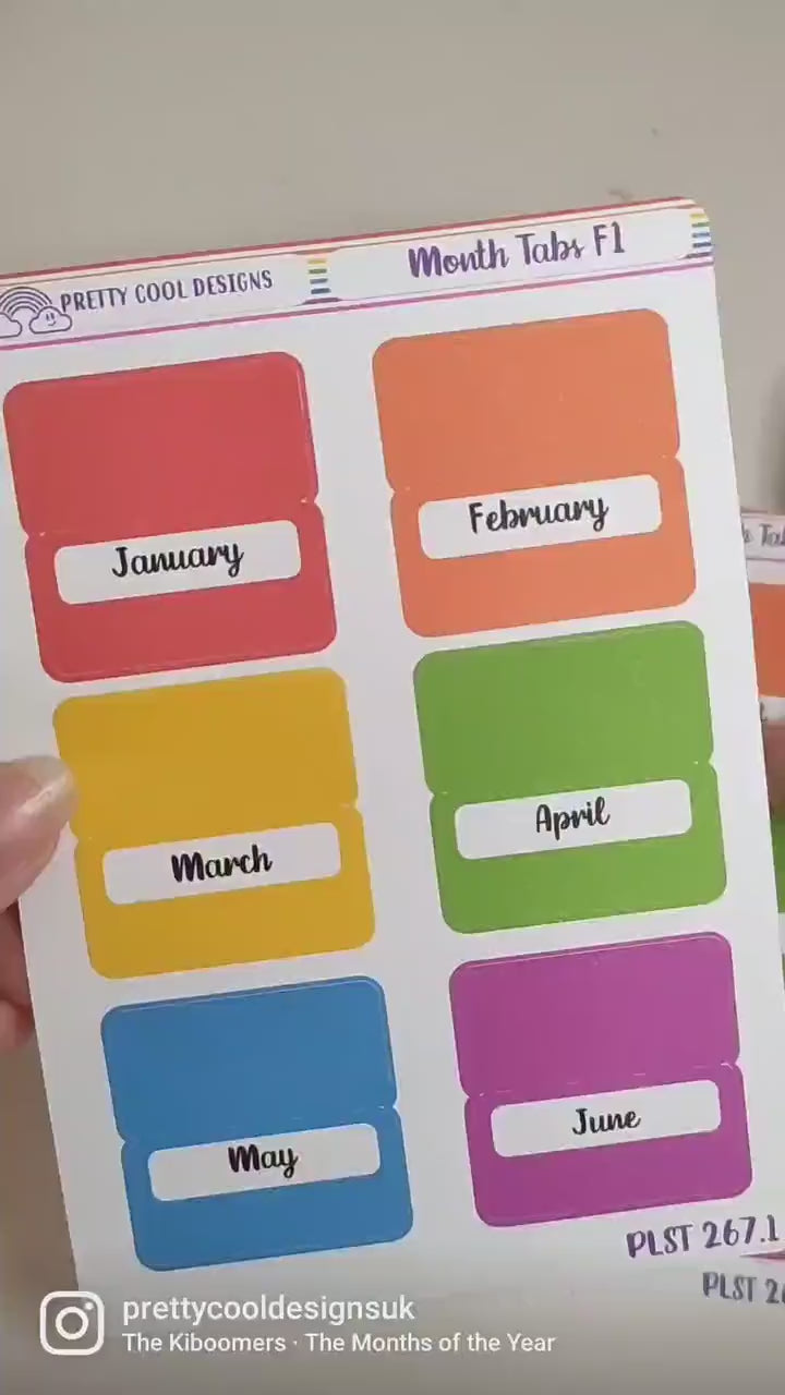 Monthly Planner Stickers: 2023 Journal Tabs, Diary Decor