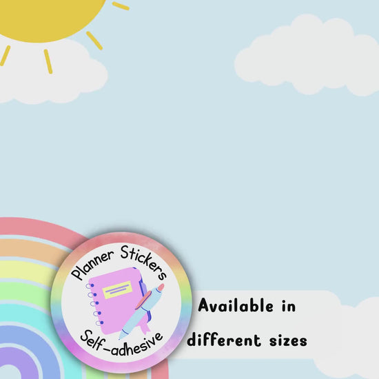 Rainbow Boxes Planner Bujo Bullet Journal Stickers  UK - 1 Sheet