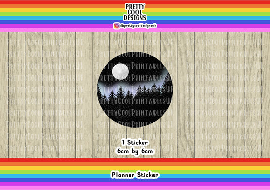 Winter's Night Northern Lights Motivational Word Typography Sticker (NOT WATERPROOF)