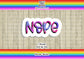 Nope Purple Motivational  Word Typography Sticker (NOT WATERPROOF)