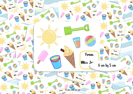 Personalised Summer Class Gift Reward Present Sticker Sheets UK birthday prizes presents rewards
