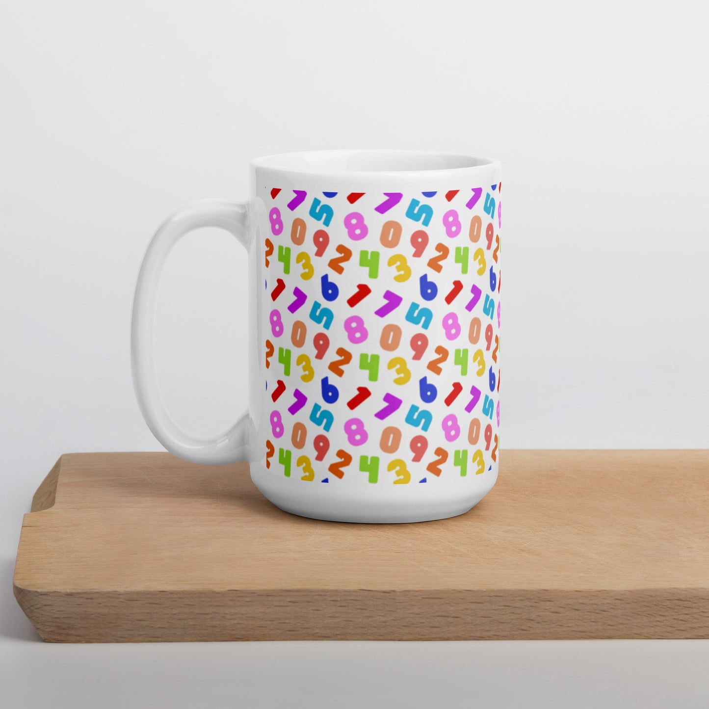 White glossy mug