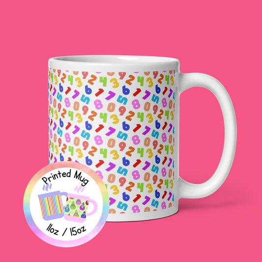 Maths Teacher Gift White Glossy Mug